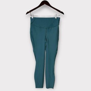 Lululemon Base Pace High Rise Tight 25” Two Toned Ribbed Green Jasper Blue Chill